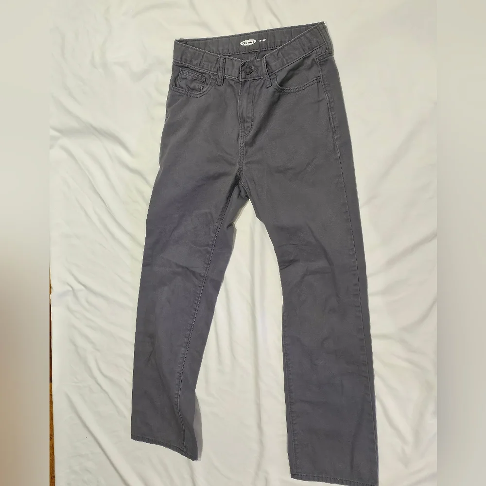 Old Navy Gray Straight-Leg Jeans/Pants- Size 14